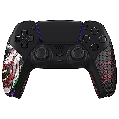 eXtremeRate PlayVital Anti-Skid Sweat-Absorbent Controller Grip for ps5 Controller, Professional Textured Soft Rubber Pads Handle Grips for ps5 Controller - Clown Hahaha - color: Clown Hahaha