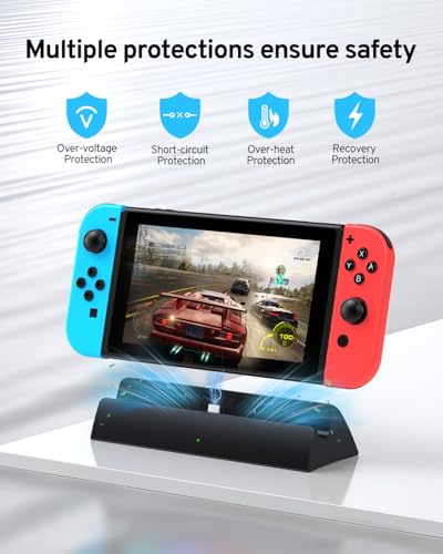 TV Docking Station for Switch and Switch OLED, Dock Station with 4K 1080P HDMI and USB 3.0 Port, Replacement for Official Switch Dock (Dock Only)
