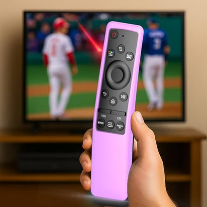 Remote Cover for Samsung Smart TV, Silicone Protective Case for BN59 Series Controller Skin Sleeve Purple - color: Light Purple
