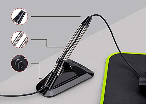 AOZCBOR Flexible Mouse Bungee Mouse Cord Management Fixer Holder (Black)