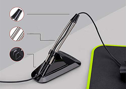 AOZCBOR Flexible Mouse Bungee Mouse Cord Management Fixer Holder (Black)