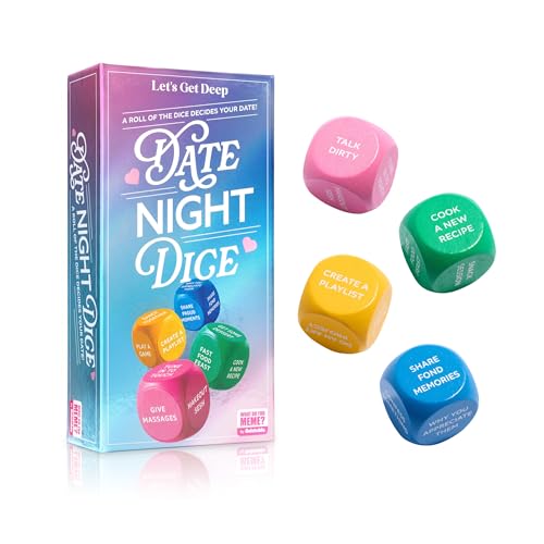 Let’s Get Deep® Date Night Dice by Relatable, Roll for 200+ Unique Date Night Ideas, Gifts, and Wedding Gifts for Couples, Includes 4 Custom Dice and Instructions, Designed for Couples Ages 18+ - style: Date Night Dice