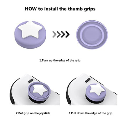 eXtremeRate PlayVital Switch Joystick Caps, Switch Lite Thumbstick Caps, Silicone Analog Cover for Switch OLED Joycon Thumb Grip Rocker Caps for Nintendo Switch & Switch Lite - Slate Gray - color: Slate Gray