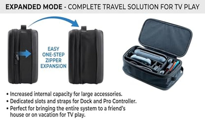 Veastar Switch 2 All in One Carrying Case in large storage capacity | Expandable storage feature ,Adjustable Organized storage, Fits dock and controllers, 2 in 1 mode for daily use and travel.