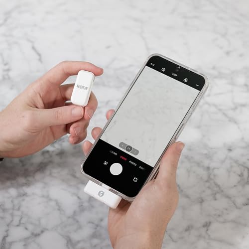 RØDE Wireless Micro - Compact Wireless Microphone, Two Mics with Charge Case for Smartphone Content Creation - USB-C, White | Dual Clip-on Transmitters, USB-C Receiver, Gainassist, Splashproof - color: White