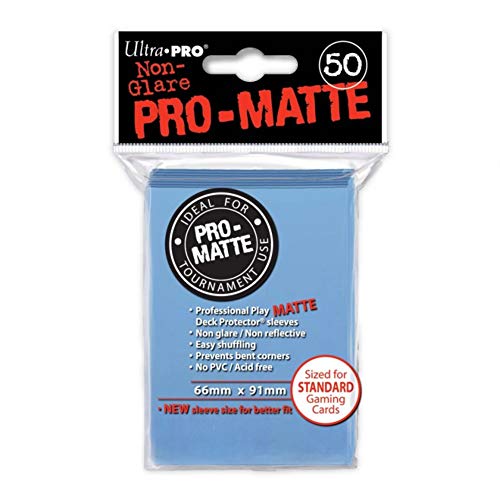Ultra Pro 50ct Pro-Matte Light Blue Standard Deck Protectors - color: Light Blue