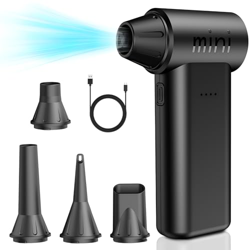Compressed Air Duster - 150000RPM Super Power Electric Air Duster, 3-Gear Adjustable Mini Blower with Fast Charging, Dust Blower for Computer, Keyboard, House, Outdoor and Car