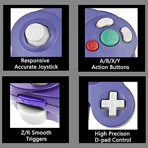 Reiso Classic USB NGC Wired Controller for Windows PC(Purple) - color: Purple