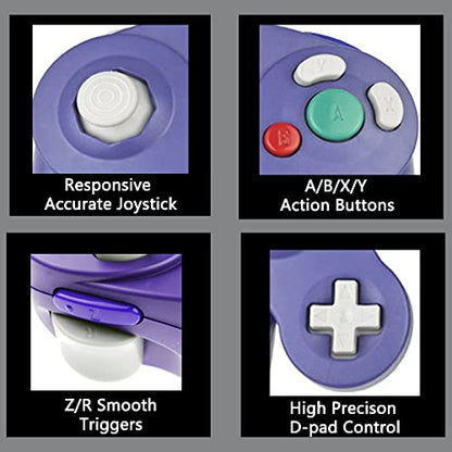 Reiso Classic USB NGC Wired Controller for Windows PC(Purple) - color: Purple