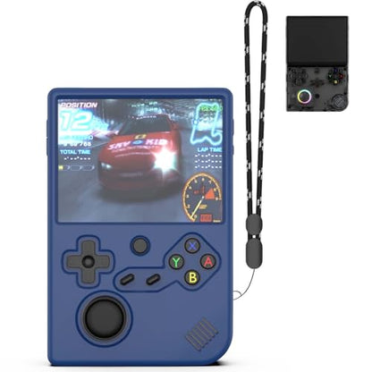 Silicone Case for RG40XXV Retro Handheld Game Console with Lanyard | Anti-Scratch Washable Soft Protective Case for Anbernic RG 40XXV Accessories - color: Blue