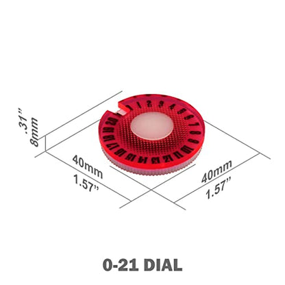 LITKO Life Counter Dial 0-21 | Compatible with MTG & D&D | Pink | Single 40mm round | Fluorescent, laser-engraved Burst pattern | Tracks HP, health & resources | No assembly, ready to use - color: Fluorescent Pink
