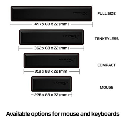 HyperX Wrist Rest – Mouse – Cooling Gel – Memory Foam – Anti-Slip,Black - size: Mouse