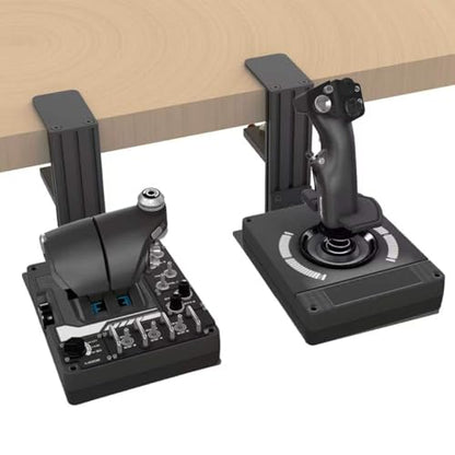 wuutyty 2 Sets of HOTAS Desk Mounts for Flight Sim Game Joysticks, Throttles Compatible with Logitech X56/X52/X52 Pro, Thrustmaster T-Flight Hotas series/T.16000M FCS/Sol R2/R4/TCA