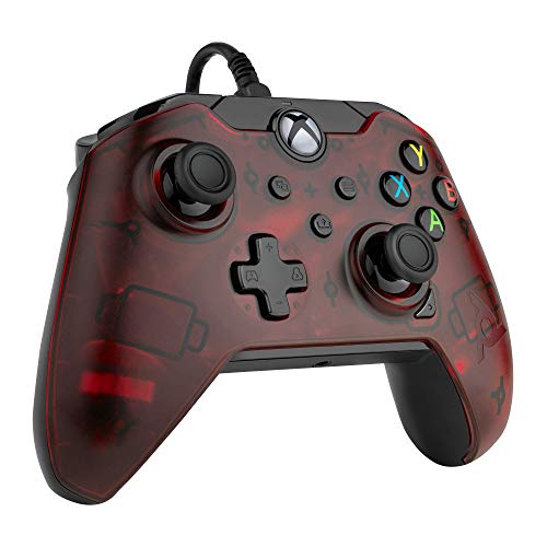 PDP Wired Game Controller - Xbox Series X|S, Xbox One, PC/Laptop Windows 10, Steam Gaming Controller - USB - Advanced Audio Controls - Dual Vibration Videogame Gamepad - Crimson Red - color: Red