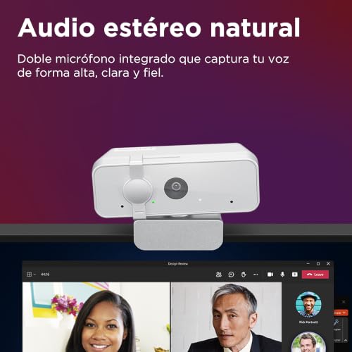 Lenovo 310 FHD Webcam, 1080p, FHD Resolution @30 FPS, Plug-and Play USB Connectivity, 1.8M Cable, 2 Integrated Microphones, External Privacy Shutter, White - color: White, style: 310 FHD