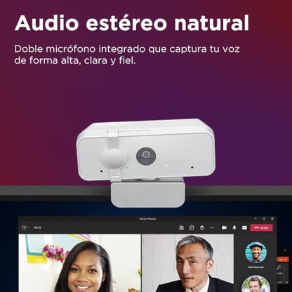 Lenovo 310 FHD Webcam, 1080p, FHD Resolution @30 FPS, Plug-and Play USB Connectivity, 1.8M Cable, 2 Integrated Microphones, External Privacy Shutter, White - color: White, style: 310 FHD