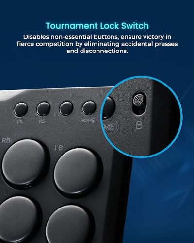 JZW-Shop Haute42 Leverless Arcade Stick P12, All-Button Arcade Controller | Compatible with PC, PS4, PS3, Steam Deck, Switch, Turbo & Custom RGB, Supports Hot-Swap & SOCD