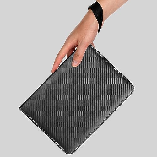 GERMUN 4 Pocket Card Binder, Premium Zip Trading Card Binder, 400 Double Sided Pocket PU Card Collection Binder, Collector Card Album, Card Folder for MTG, TCG, Sports Cards, Game Cards (Black) - color: 4 Pocket 400 Carbon Black