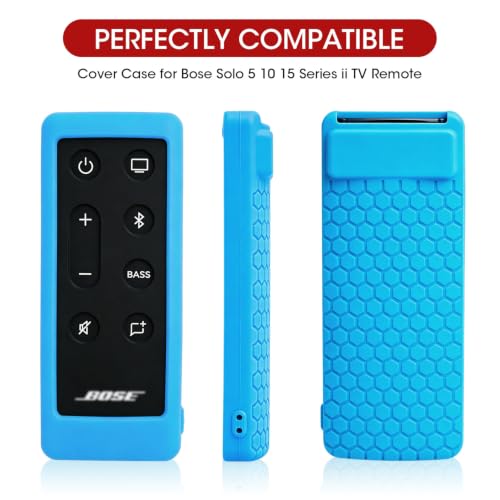 Case for Bose Solo 5 10 15 Series ii TV Remote,Silicone Cover for Bose Solo Cinemate Series II IIGS 1SR 10&15 Remote Controller Skin Protective Universal Replacement Sleeve Glow in The Dark-Glow Blue - color: Glow Blue