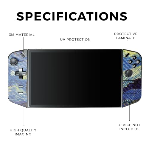 Carbon Fiber Gaming Skin Compatible with Lenovo Legion Go - Starry Night - Premium 3M Vinyl Protective Wrap Decal Cover - Easy to Apply | Crafted in The USA by MightySkins - color: Starry Night, style: Carbon Fiber Textured Finish