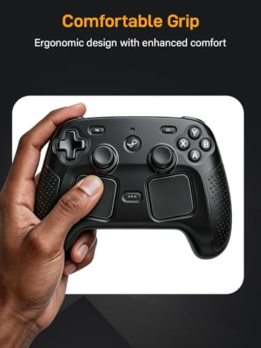 Grip Case for 2026 Steam Controller 2 Accessories, Protective Cover Shell Silicone Skin, Black