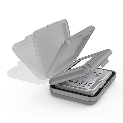 ORICO Hard Drive Case 3.5 inch HDD Storage Carrying Case Anti-Static and Shockproof External Hard Drive Portable Case, Compatible with WD, Seagate, Toshiba, Samsung, Hitachi, Crucial-PHXGY - color: Grey