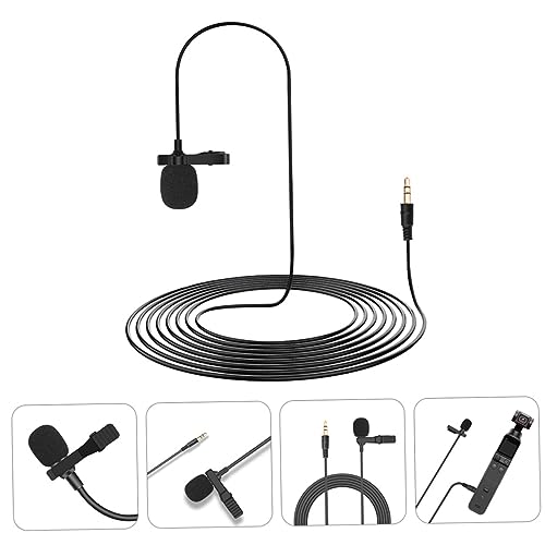 Clip Lavalier Microphone for Live Streaming and Meetings Compatible Pocket Sturdy Collar Clip for Secure Use Sound Capture for Vlogs and Gaming