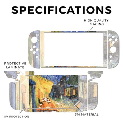 Glossy Glitter Gaming Skin Compatible with Nintendo Switch 2 Console Only - Cafe Terrace at Night - Premium 3M Vinyl Protective Wrap Decal Cover - Easy to Apply | Crafted in The USA by MightySkins - color: Cafe Terrace At Night, size: Switch 2 Console Ski