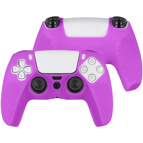 Baval Silicone Cover for Playstation 5 PS5 DualSense Wireless Controller | Scratch-resistant, Easy install, Silicone Construction, Portable Carrying Silicone Cover, Purple Silicone Cover - color: Purple Silicone Cover