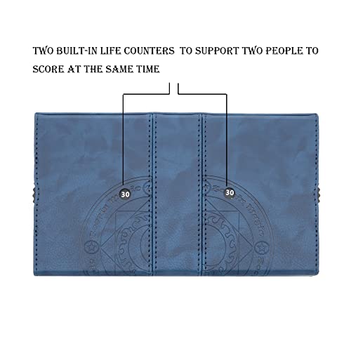 Zoopin 200 Card Deck Box for MTG ,CCG,TCG,Yugioh...With Two Built-in Life Counters and Two Card-trays plus one Dice/Token Tray (Blue ) … - color: Blue
