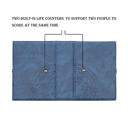 Zoopin 200 Card Deck Box for MTG ,CCG,TCG,Yugioh...With Two Built-in Life Counters and Two Card-trays plus one Dice/Token Tray (Blue ) … - color: Blue