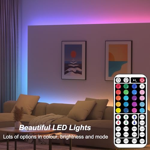 NBBUFF 32.8 ft Smart RGB LED Strip Lights，Control via App or Remote，Features Music Sync and Timer Functions，Perfect for Creating Ambiance in Bedrooms, Living Rooms, Christmas Parties, Home Decor - size: 32.8FT