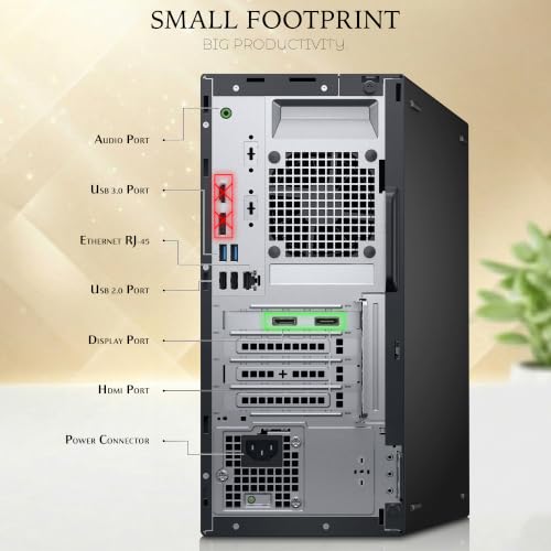 Dell Gaming Tower Desktop Computer PC – Intel Core i5-8th Gen – 32GB RAM – 1TB SSD – GTX 1050 Ti – New 24" Monitor – Keyboard & Mouse – Built-in WiFi – Windows 11 Pro (Renewed)