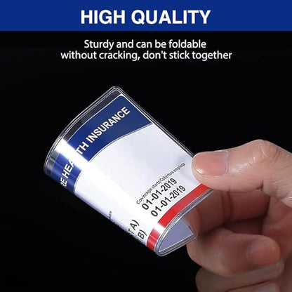 Fabmaker New Medicare Card Protector, 6 Pack Plastic Card Holder for Wallet Single 12 Mil Business Card Sleeve Waterproof Cards Plastic Protector for Credit Card Business Card Social Security Card