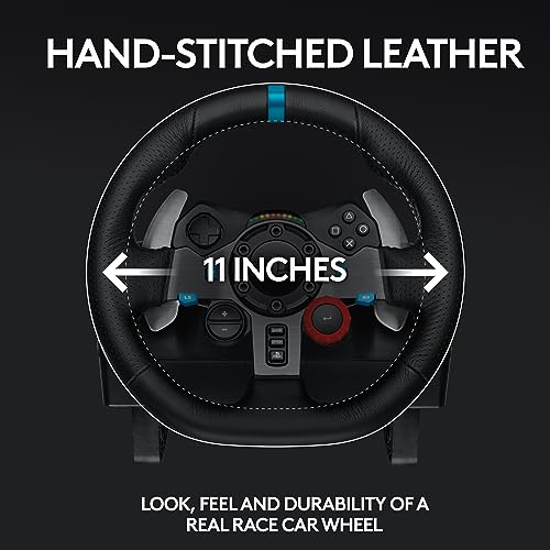 Logitech G29 Driving Force Racing Wheel and Floor Pedals, Real Force Feedback, Stainless Steel Paddle Shifters, Leather Steering Wheel Cover for PS5, PS4, PC, Mac - Black - style: PS5, PS4, PC/Mac