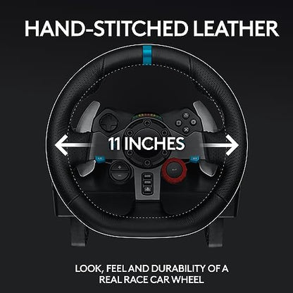 Logitech G29 Driving Force Racing Wheel and Floor Pedals, Real Force Feedback, Stainless Steel Paddle Shifters, Leather Steering Wheel Cover for PS5, PS4, PC, Mac - Black - style: PS5, PS4, PC/Mac