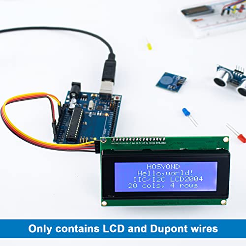 Hosyond 3pcs IIC I2C 2004 LCD Module 20x04 LCD Screen Module Display for Arduino Raspberry Pi - size: I2C LCD 2004