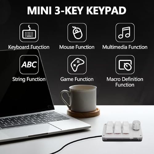 Fafeicy 6 Key Macro Mechanical Gaming Keyboard RGB Red Switch USB C Keypad One Handed USB PC Keypad