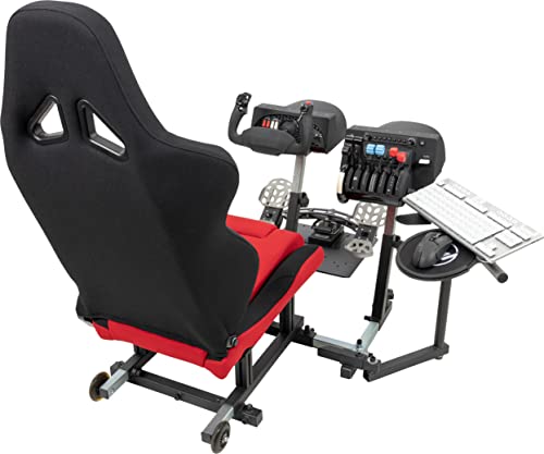 SimFab Modular Flight Simulator Cockpit For General, Civil and Commercial Aviation, MSFS Edition, Compatible With Logitech, Honeycomb, Turtle Beach, CH Products (Black) - color: black