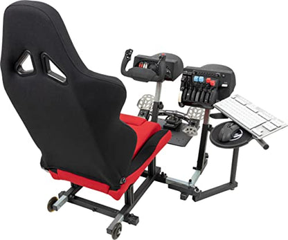 SimFab Modular Flight Simulator Cockpit For General, Civil and Commercial Aviation, MSFS Edition, Compatible With Logitech, Honeycomb, Turtle Beach, CH Products (Black) - color: black