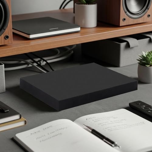 4 Pcs 1" Thick Foam Padding Sheet with Adhesive Backing Block | 16 Inch x 12 Inch, Closed Cell, Self Stick Neoprene Insulation Foam Sheet, Black, for Furniture Cars Speakers - color: Black, size: 1 Inch Thick, 16 x 12 Inches