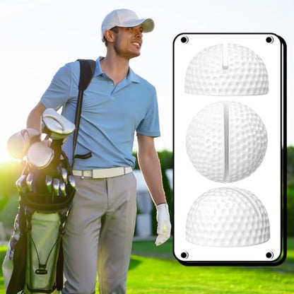 Leinuosen 24 Pcs Resin Golf Base Centerpieces Place Card Holder Half Golf Ball Shaped Table Number Holder Name Place Photo Stand for Office Menu Events Wedding Party - style: Half Golf Ball