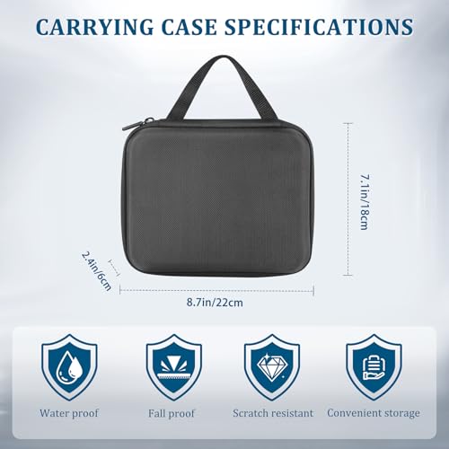 Carrying Case for Gameboy Advance GBA, Hard EVA Shockproof Travel Storage Bag for Console & 8 Game Cartridges, Portable Pocket with Top Mesh Pocket for Charger Cable, Black