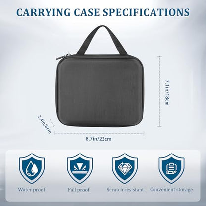 Carrying Case for Gameboy Advance GBA, Hard EVA Shockproof Travel Storage Bag for Console & 8 Game Cartridges, Portable Pocket with Top Mesh Pocket for Charger Cable, Black