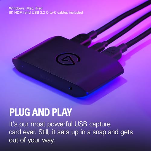 Elgato 4K X Capture Card, HDMI 2.1, 4K144 Ultra-Low Latency | VRR passthrough, HDR10, Up to 1080p240 capture, USB 3.2 Gen 2, Works with OBS and more, For PS5, Xbox, Switch, PC, Mac - style: 4K X