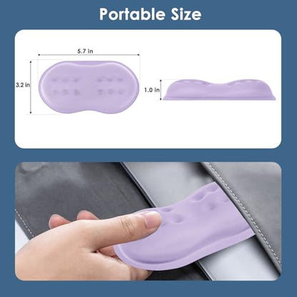 VANKEY Mouse Wrist Rest, Soft Mouse Wrist Support Pad with Memory Foam, Non-Slip Base (Periwinkle Color) - color: Periwinkle