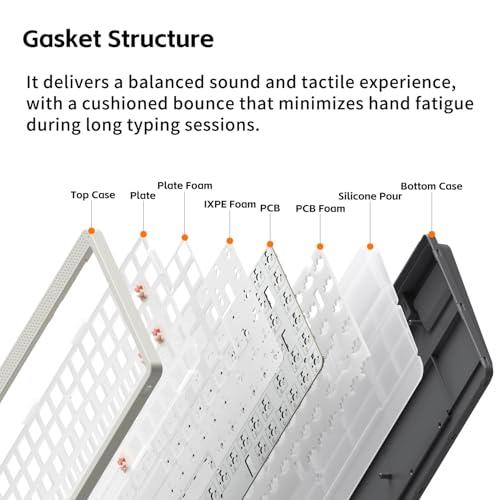 NuPhy Node100 Wireless Mechanical Keyboard, Hot Swappable Custom Bluetooth Keyboard, 109 Keys Computer Gaming Keyboards, Supports Touch Gestures, PBT Keycaps, RGB Backlit, Bluetooth/2.4GHz/USB-C - color: Gray, size: High-profile Brown Max Switch