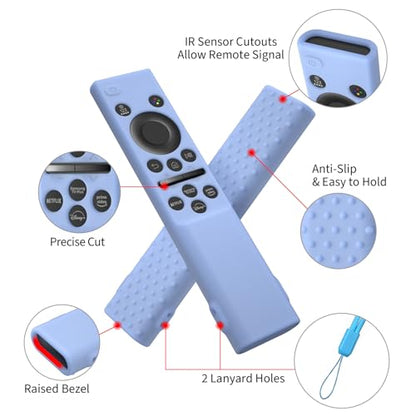 Hi Color Remote Cover for Samsung BN59-01388 BN59-01393 Silicone Remote Case Protective Sleeve (Glow Blue) - color: glow blue