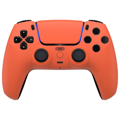 Custom Controllerzz Custom Wireless Controller Compatible with PS5 - Multiple Designs Available (Orange) - color: Orange
