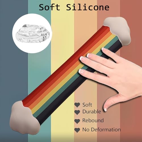 Gel Cloud Keyboard Wrist Rest Cute Rainbow Mouse Pad with Wrist Rest for Computer Keyboard and Mouse Pad Set PU Base Silicone Ergonomic White Cloud Wrist Pad Support for Gaming Desk Laptop Home Office - color: 2pcs Rainbow Cloud